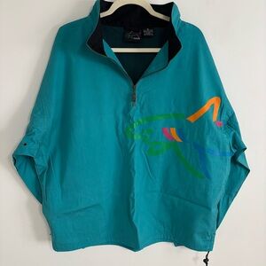 Vtg Reebok Greg Norman Collection Teal Light Jacket